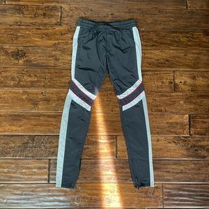 Pacsun Motocross Nylon Joggers Black & Red